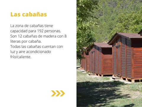 la zona de cabañas de madera