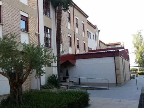 fachada sur del Real Colegio de Escoceses, con el olivo del jardín delantero